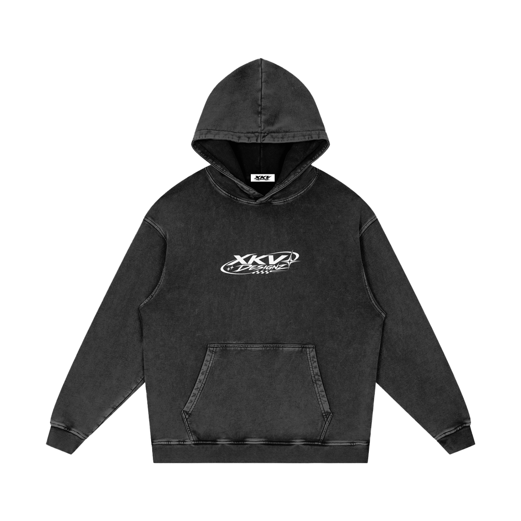 XKV Designz Snow Washed Loose Cotton Hoodie