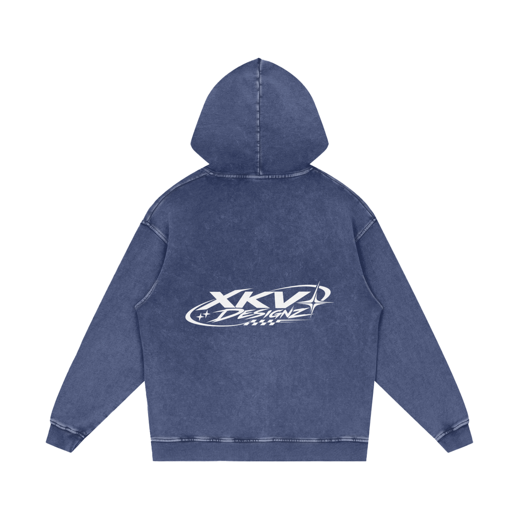XKV Designz Snow Washed Loose Cotton Hoodie