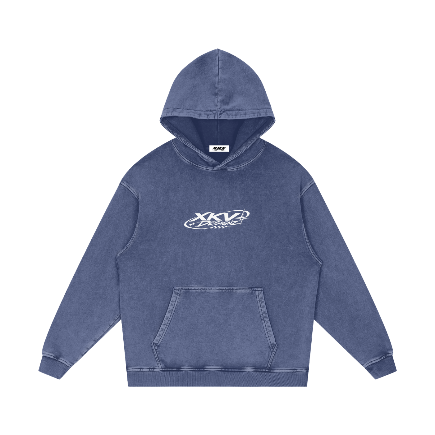 XKV Designz Snow Washed Loose Cotton Hoodie