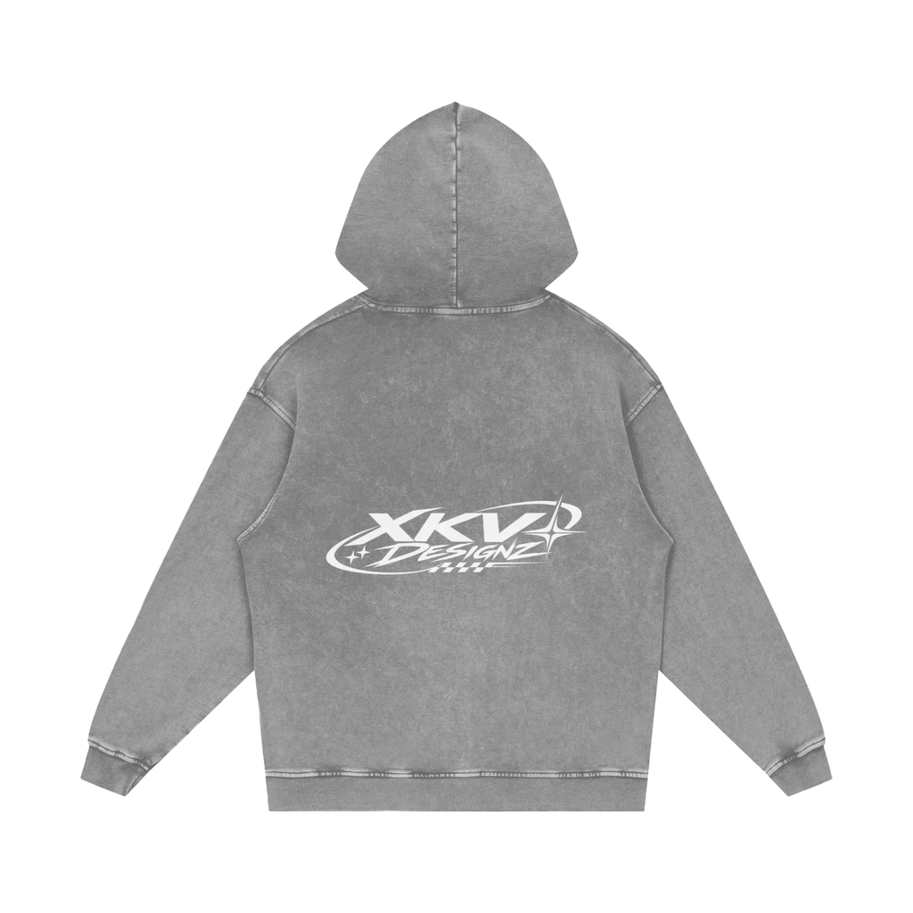 XKV Designz Snow Washed Loose Cotton Hoodie