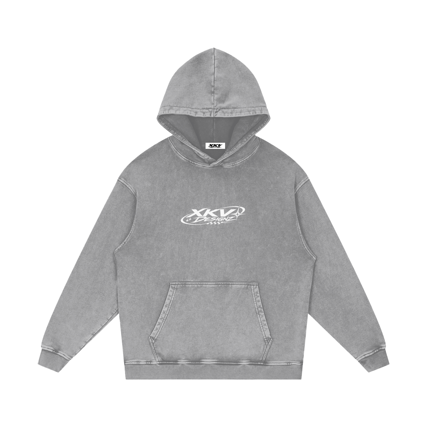 XKV Designz Snow Washed Loose Cotton Hoodie